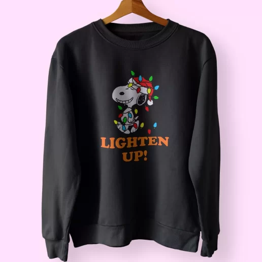 Snoopy Christmas Lighten Up Sweatshirt Xmas Outfit 1