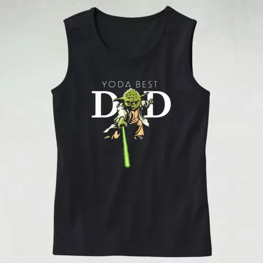 Star Wars Yoda Lightsaber Best Dad Dad Gym Tank Top 1