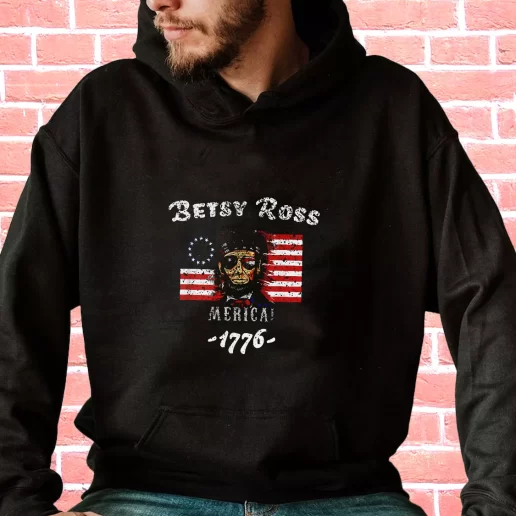 Streetwear Hoodie Betsy Ross American Victory 1776 Abraham Lincoln Veterans Day Gifts 1