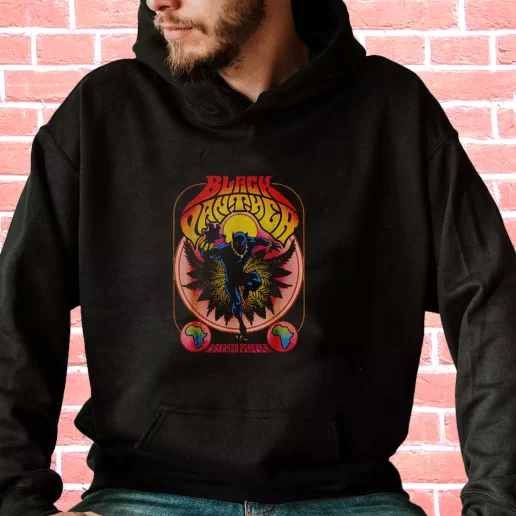 Streetwear Hoodie Black Panther Vintage 70s 1