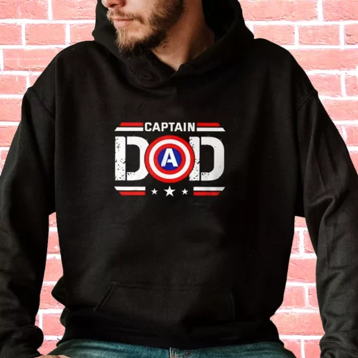 Streetwear Hoodie Captain Dad Superhero Gifts For Dad Father Day 1