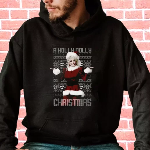 Streetwear Hoodie Dolly Parton Holly Dolly Christmas Cool Xmas Gifts 1