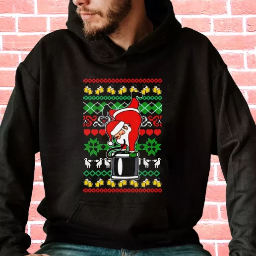 Streetwear Hoodie Funny Santa Claus Keg Stand Cool Xmas Gifts 1