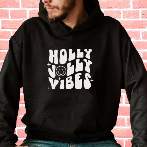 Streetwear Hoodie Holly Jolly Vibes Cool Xmas Gifts 1