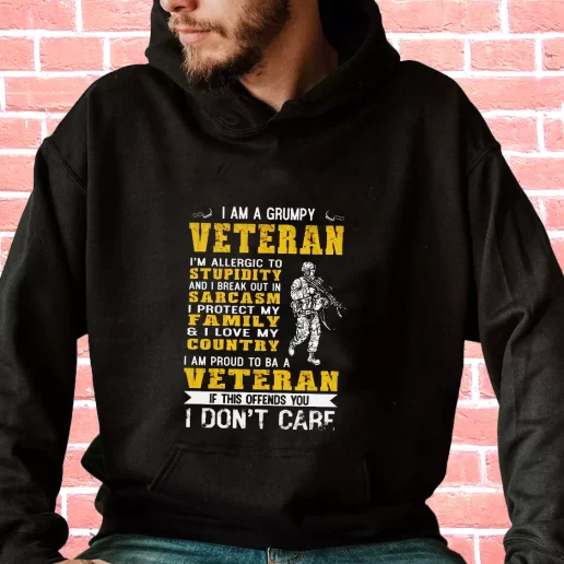 Streetwear Hoodie I Am A Grumpy Veteran Proud To Be Veteran Veterans Day Gifts 1