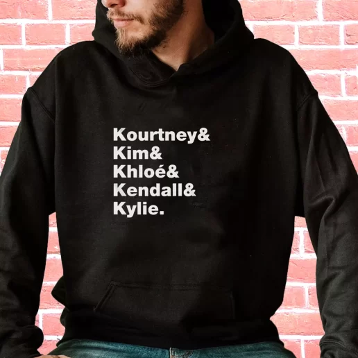 Streetwear Hoodie Kourtney Kim Chloe Kendall And Kylie Family 1