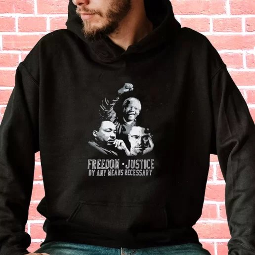 Streetwear Hoodie Malcolm X Martin Luther King Nelson Mandela Freedom Justice 1