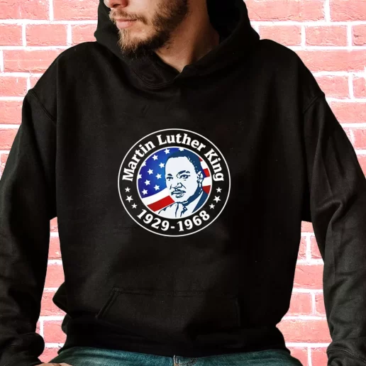 Streetwear Hoodie Martin Luther King Jr American Flag Motivational 1