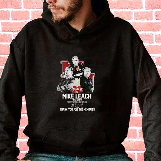 Streetwear Hoodie Mike Leach Mississipi States Memorial 1