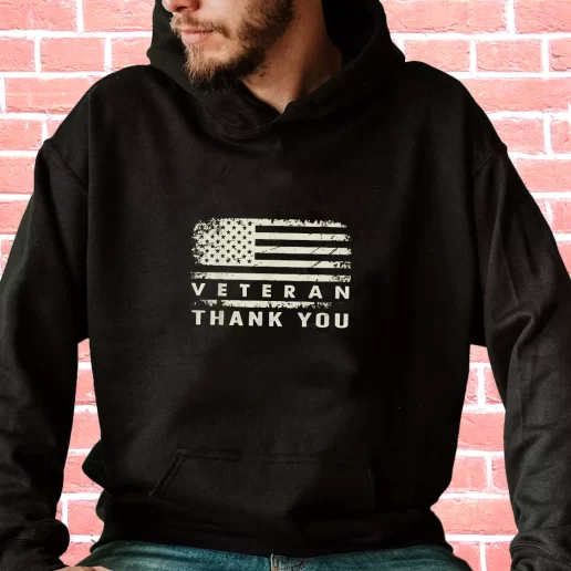 Streetwear Hoodie Patriotic American Flag Thank You Veterans Day Gifts 1