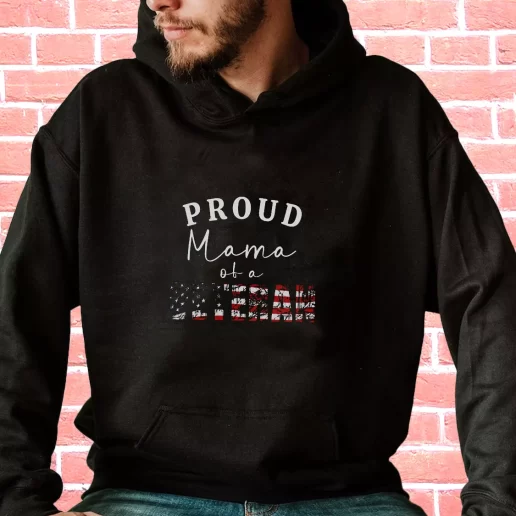 Streetwear Hoodie Proud Mama Of A Veteran Veterans Day Gifts 1