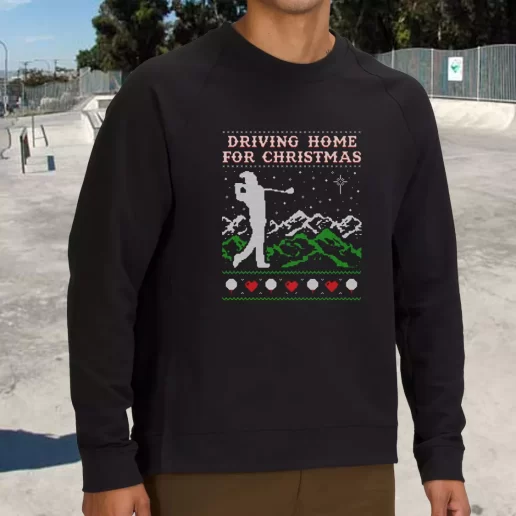 Streetwear Sweatshirt Driving Home For Christmas Golf Xmas Life Sweater 1