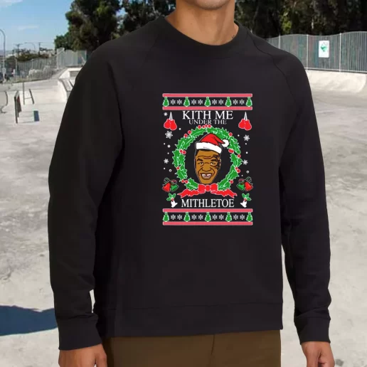 Streetwear Sweatshirt Mike Tyson Kith Me Under The Mithletoe Xmas Life Sweater 1