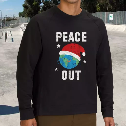 Streetwear Sweatshirt Peace Out Festive Xmas Life Sweater 1