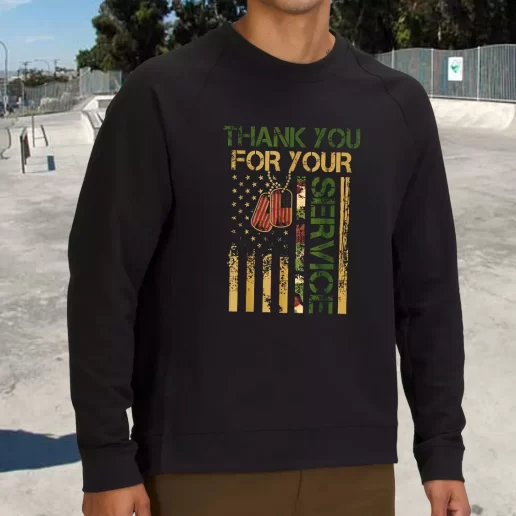 Streetwear Sweatshirt Thank You for your Service US Army Veterans Day Gifts 1