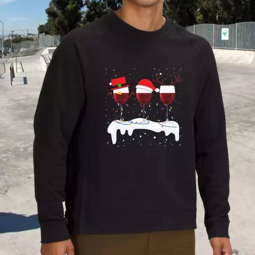 Streetwear Sweatshirt X Mas Santa Wine Glass Xmas Life Sweater 1
