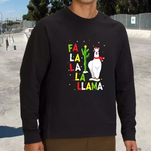 Streetwear Sweatshirt Xmas Falala Alpaca Funny Ugly Xmas Life Sweater 1