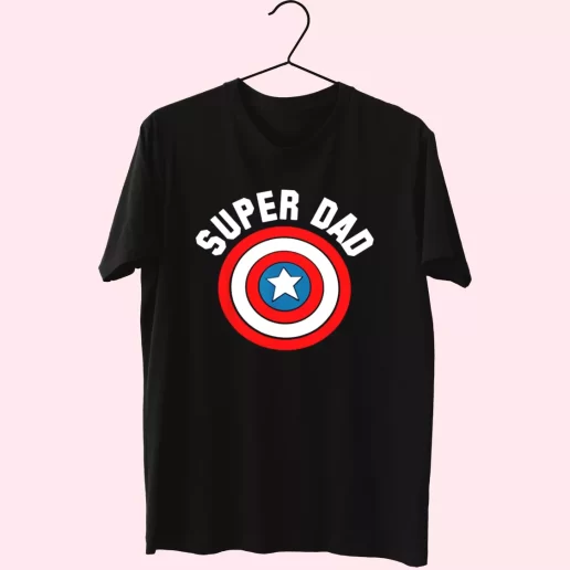 Super Dad Captain America Shield T Shirt For Dad 1