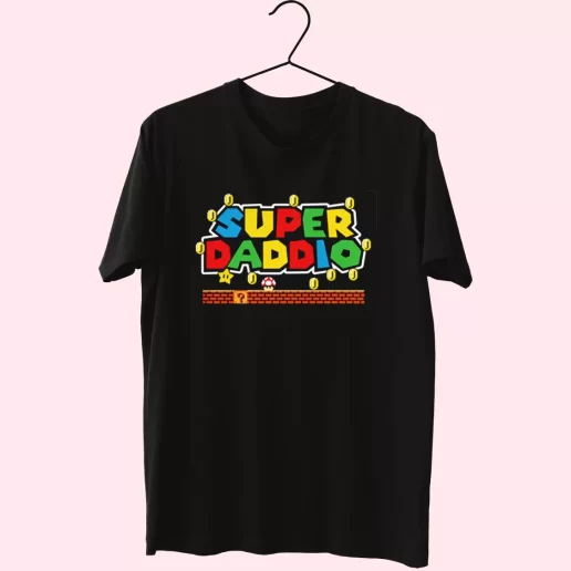 Super Daddio Mario Style T Shirt For Dad 1