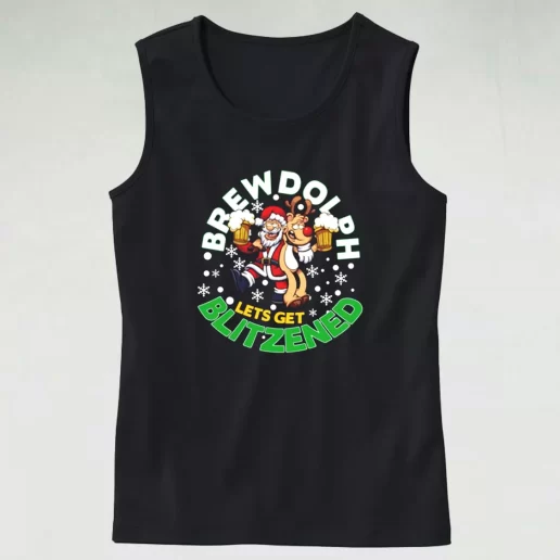 Tank Top Brewdolph Lets Get Blitzened Christmas Tank Top Xmas Idea 1