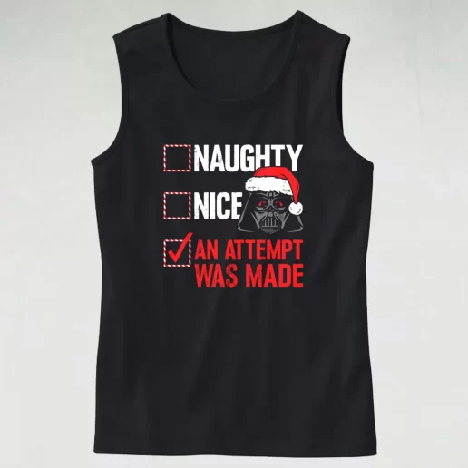 Tank Top Darth Vader Naughty or Nice Checklist Tank Top Xmas Idea 1