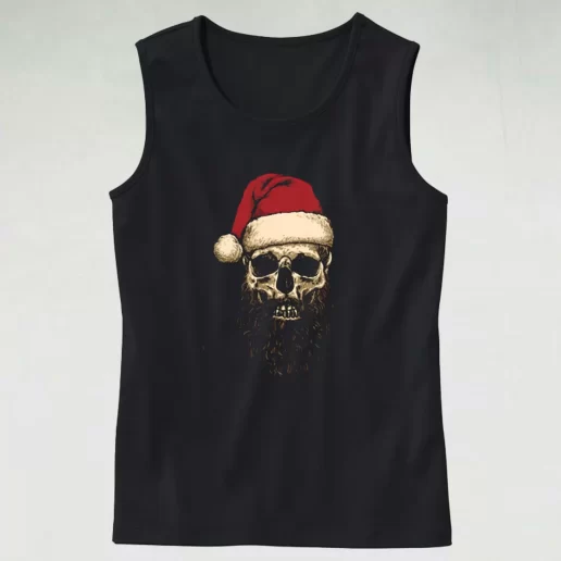 Tank Top Father Christmas Santa Skull Tank Top Xmas Idea 1