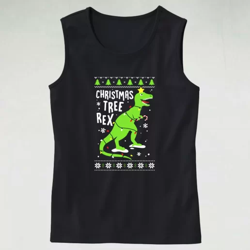 Tank Top Funny Christmas Tree Rex T Rex Tank Top Xmas Idea 1