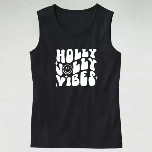 Tank Top Holly Jolly Vibes Tank Top Xmas Idea 1