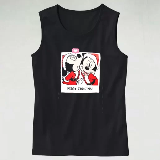 Tank Top Love SANTA MICKEY MOUSE AND MINNIE Tank Top Xmas Idea 1