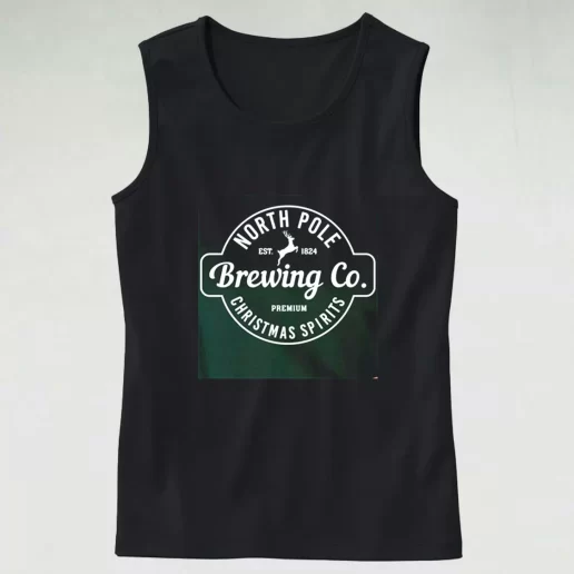 Tank Top North Pole Brewing Co Christmas Spirits Tank Top Xmas Idea 1