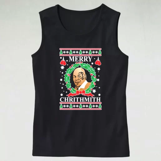 Tank Top OnCoast Mike Tyson Merry Chrithmith Ugly Christmas Tank Top Xmas Idea 1