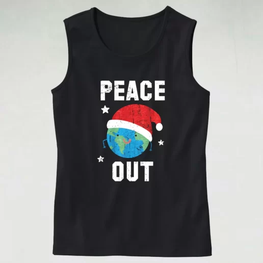 Tank Top Peace Out Festive Tank Top Xmas Idea 1