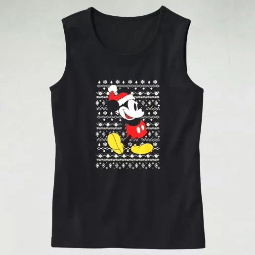 Tank Top Santa Mickey mouse ugly Christmas Tank Top Xmas Idea 1