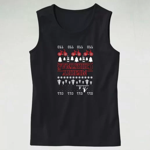 Tank Top Upside Down Stranger Things Merry Christmas Tank Top Xmas Idea 1