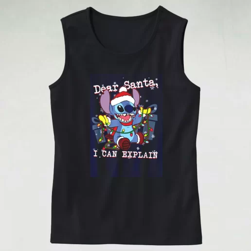 Tank Top ilo and Stitch Christmas Dear Santa I Can Explain Tank Top Xmas Idea 1