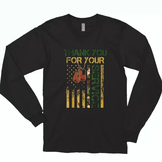 Thank You for your Service US Combat Long Sleeve T Shirt 1