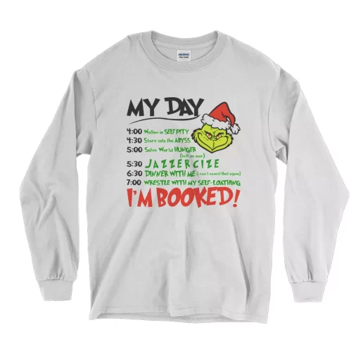 The Grinch Christmas Schedule Long Sleeve T Shirt Christmas Outfit 1