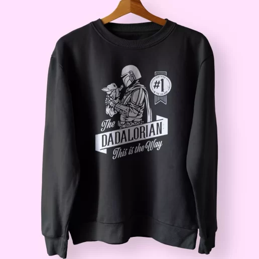 The Mandalorian And Grogu Dadalorian This Is The Way Funny Father Day Sweatshirt 1