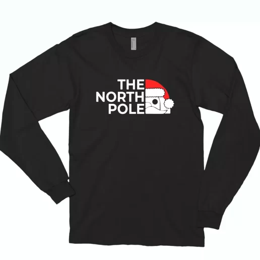 The NORTH POLE Santa Christmas Long Sleeve T Shirt Xmas Gift 1