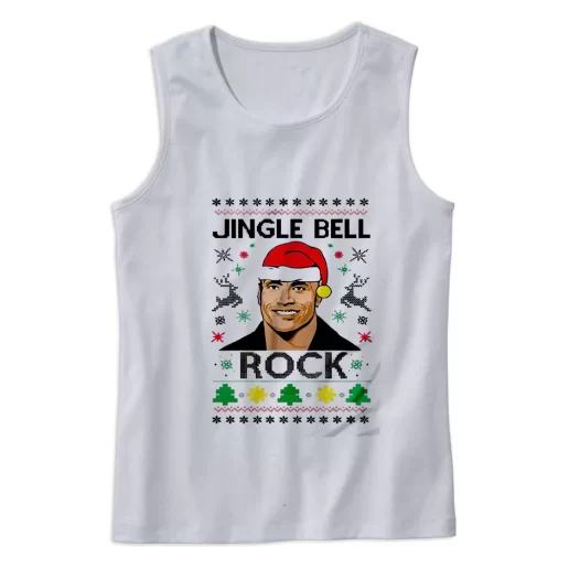 The Rock Jingle Bell Rock Gym Christmas Tank Top 1