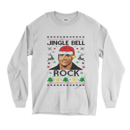 The Rock Jingle Bell Rock Long Sleeve T Shirt Christmas Outfit 1