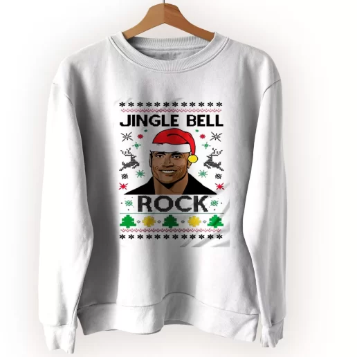 The Rock Jingle Bell Rock Ugly Christmas Sweater 1