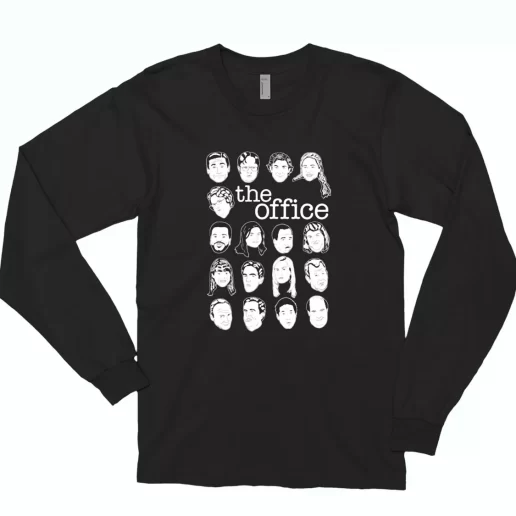 The US Office Character Faces Long Sleeve T Shirt Xmas Gift 1