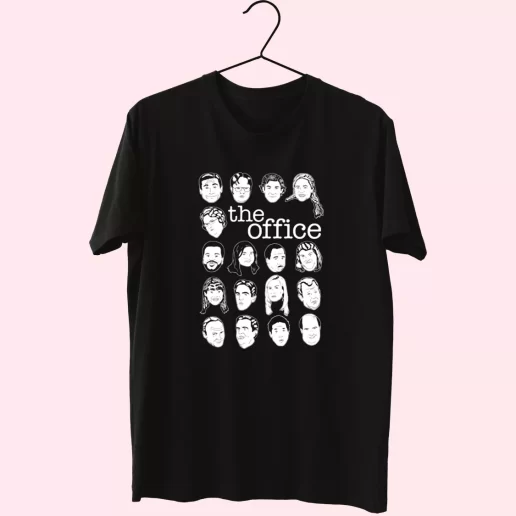 The US Office Character Faces T Shirt Xmas Design 1