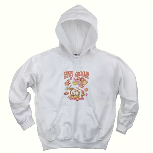 Trippy Mushroom Stay Groovy Ugly Christmas Hoodie 1