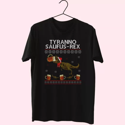 Tyranno Saufus Rex Drink Beer T Shirt Xmas Design 1