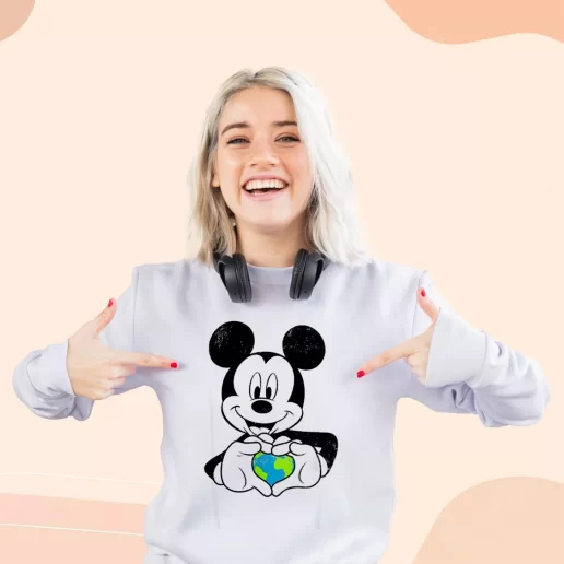 Ugly Sweatshirt Mickey Holding Earth Gift For Earth Day 1