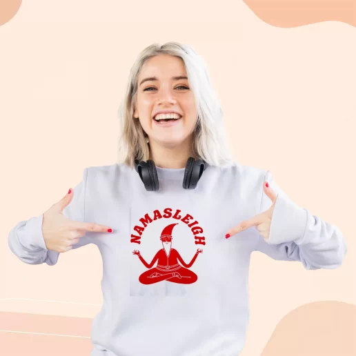 Ugly Sweatshirt Namasleigh Yoga Santa Xmas Day Outfit 1