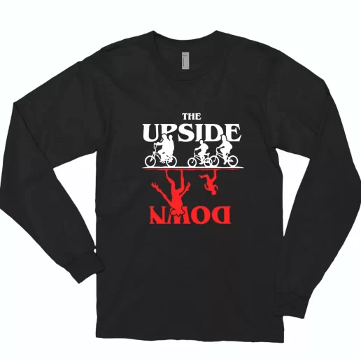 Upside Down Stranger Things Casual Long Sleeve T Shirt 1