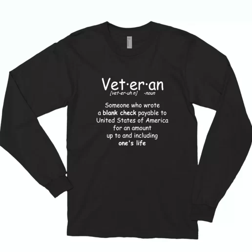 Veteran Definition Combat Long Sleeve T Shirt 1